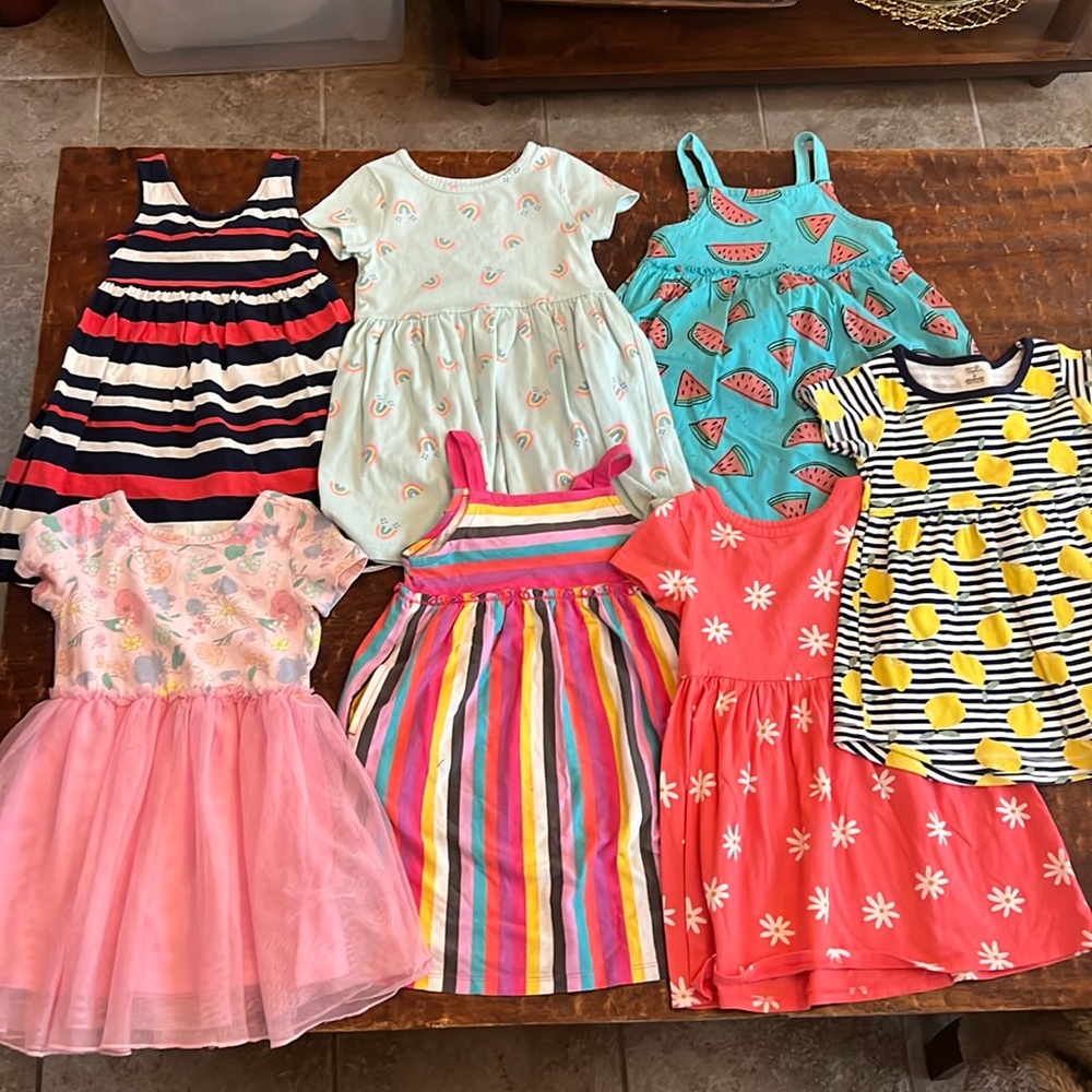 Bundle of summer dresses - size 4T - Cat & Jack, baby Gap, wonder nation